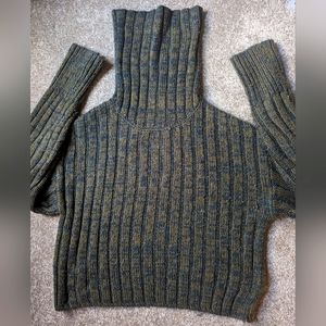 Oversized Cropped Turtleneck Sweater